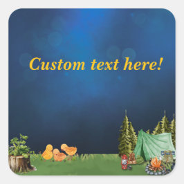 キャンプサイトテーマシール スクエアシール