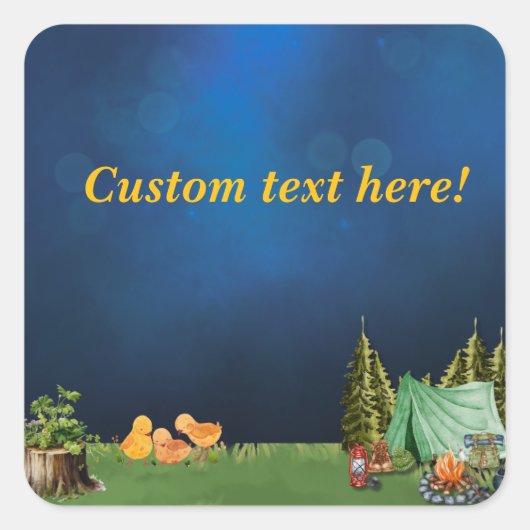 キャンプサイトテーマシール スクエアシール (正面)