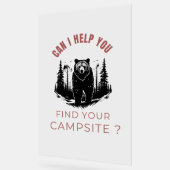 キャンプサイ救済トは見つかったかな？ – クマおもしろい。 アクリルサイン (傾斜)