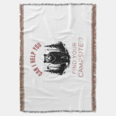 キャンプサイ救済トは見つかったかな? – クマおもしろい。 スローブランケット (正面縦)