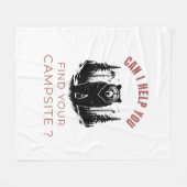 キャンプサイ救済トは見つかったかな？ – クマおもしろい。 フリースブランケット (正面(横))