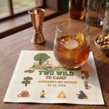 キャンプサファリの森の2歳の誕生日お祝いにぴったりなTwo Wild to camp
