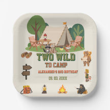 キャンプサファリの森の2歳の誕生日お祝いにぴったりなTwo Wild to camp