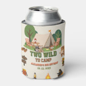 キャンプサファリの森の2歳の誕生日お祝いにぴったりなTwo Wild to camp 缶クーラー (缶正面)