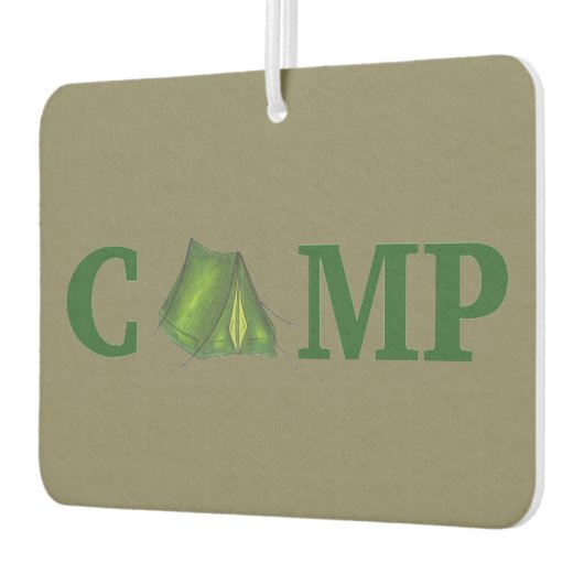 キャンプサマーキャンピンググリーンテントアウトドアキャンパー カーエアーフレッシュナー (左)