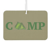 キャンプサマーキャンピンググリーンテントアウトドアキャンパー カーエアーフレッシュナー (正面)