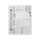 キャンプサマーキャンプレターの入力 ノートパッド (回転)