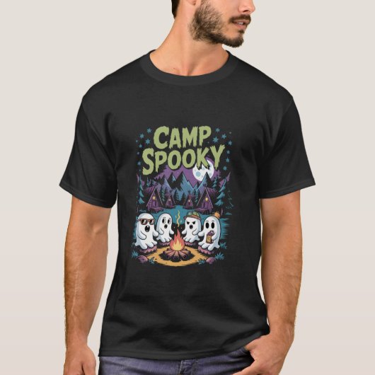 キャンプサマー不気味ウィーンハロウィーン Tシャツ (正面)