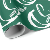 キャンプシャツックグリーンラッピング紙 ラッピングペーパー (ロールコーナー)