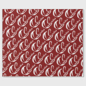 キャンプシャツックレッドラッピング紙 ラッピングペーパー (フラット)