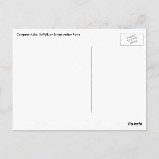 キャンプシー・アッシュ、アーネスト・アーサー・ロウのサフォーク ポストカード (裏面)