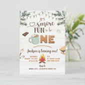 キャンプスタイルの1歳誕生日をもっと楽しく 招待状 (スタンド正面)