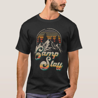 キャンプスタッフアウトドアサンセットサマーキャンプ Tシャツ