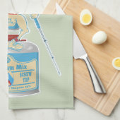 キャンプストーブのキャニスタおもしろいーハイキング キッチンタオル (四つ折り)