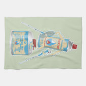 キャンプストーブのキャニスタおもしろいーハイキング キッチンタオル (横)