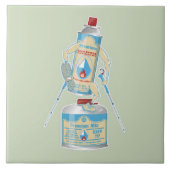 キャンプストーブのキャニスタおもしろいーハイキング タイル (正面)