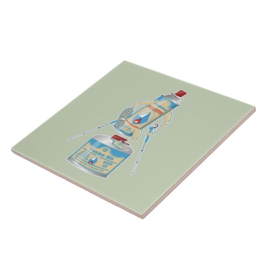 キャンプストーブのキャニスタおもしろいーハイキング タイル (側面)