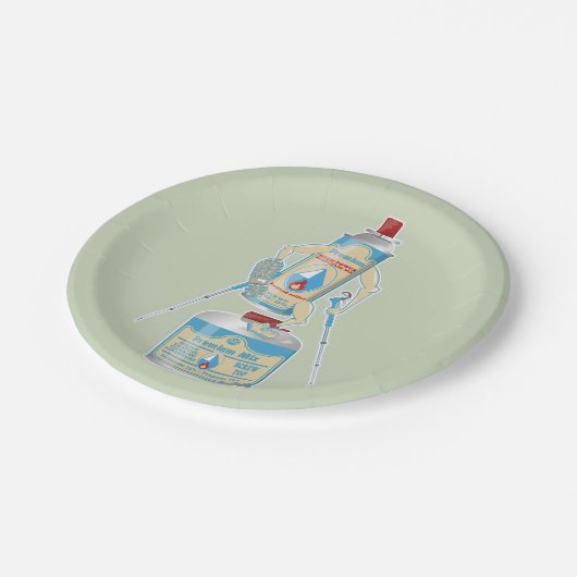 キャンプストーブのキャニスタおもしろいーハイキング ペーパープレート (アングル)