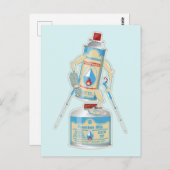 キャンプストーブのキャニスタおもしろいーハイキング ポストカード (正面/裏面)