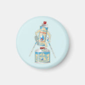 キャンプストーブのキャニスタおもしろいーハイキング マグネット (正面)