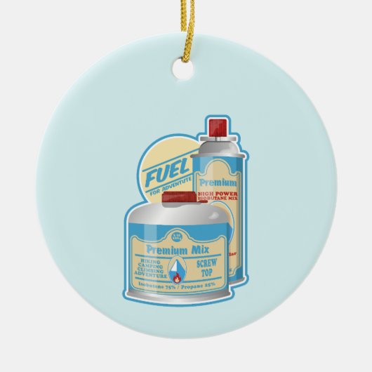 キャンプストーブガスキャニスタースプロパンブタン セラミックオーナメント (正面)