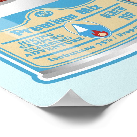 キャンプストーブガスキャニスタースプロパンブタン ポスター (角)