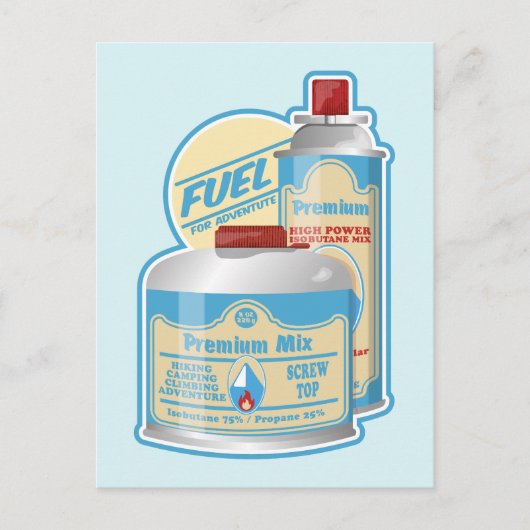キャンプストーブガスキャニスタースプロパンブタン ポストカード (正面)