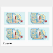 キャンプストーブガスキャニスタースプロパンブタン 長方形シール (シート)