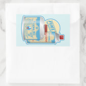 キャンプストーブガスキャニスタースプロパンブタン 長方形シール (バッグ)