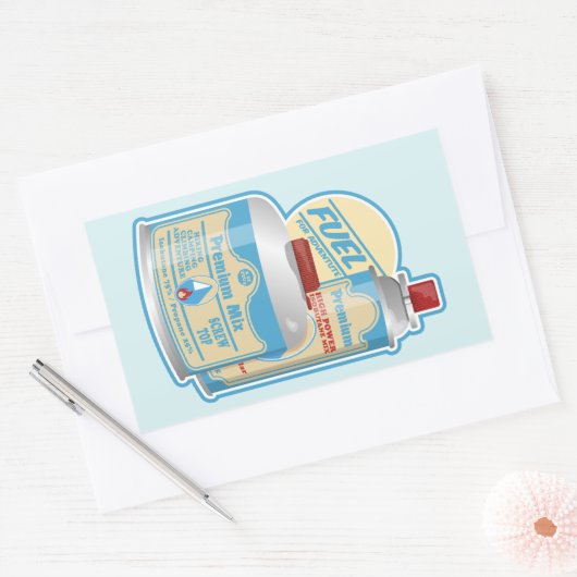 キャンプストーブガスキャニスタースプロパンブタン 長方形シール (封筒)