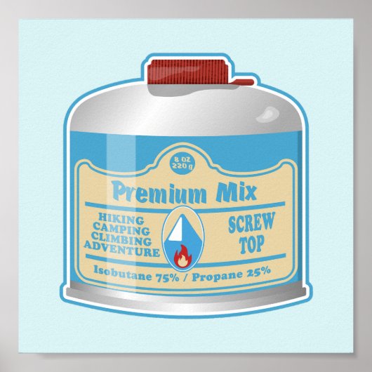 キャンプストーブ燃料カニスレータプロパンイソブタン ポスター (正面)