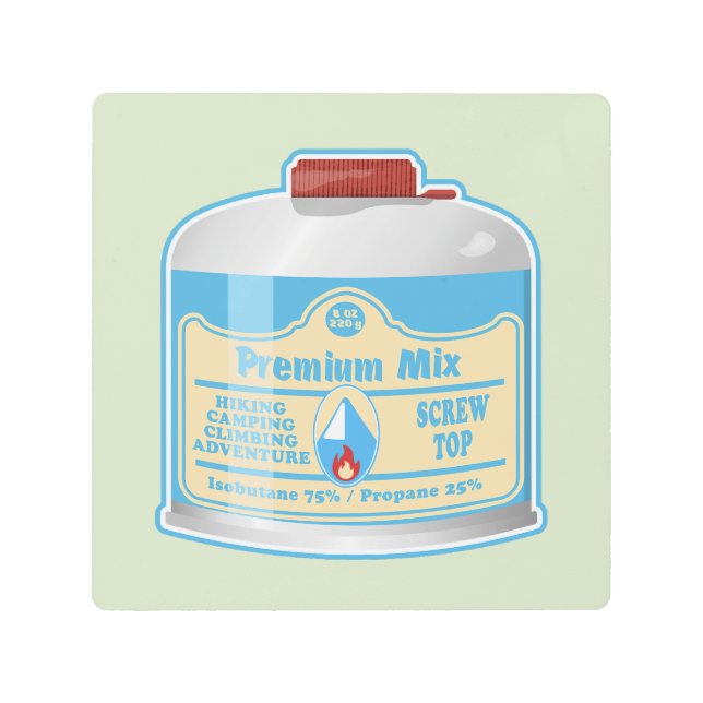 キャンプストーブ燃料カニスレータプロパンイソブタン メタルプリント (正面)