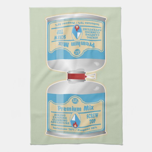 キャンプストーブ用のガス缶詰の補充 キッチンタオル (縦)