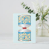 キャンプストーブ用のガス缶詰の補充 ポストカード (スタンド正面)