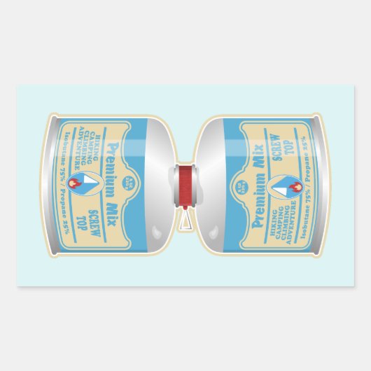 キャンプストーブ用のガス缶詰の補充 長方形シール (正面)