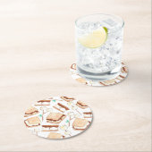 キャンプスモール誕生日パーティーのコースター ラウンドペーパーコースター (インサイチュ)