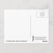 「キャンプズベイ南アフリカ」 BW JTGはがき ポストカード (裏面)