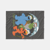 キャンプセサミストリートEST. 1969 フリースブランケット (正面(横))