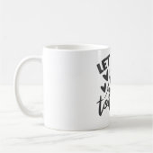 キャンプタイポグラフィおもしろいック引用文 コーヒーマグカップ (左)