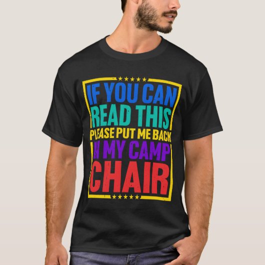 キャンプチェアに戻してください ギフト Tシャツ (正面)