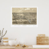 キャンプチェイス， OHパノラママップ – ca. 1863 ポスター (キッチン)