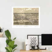 キャンプチェイス， OHパノラママップ – ca. 1863 ポスター (ホームオフィス)