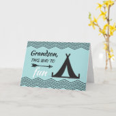 キャンプテン考えト&アローで孫の君 カード (黄色い花)