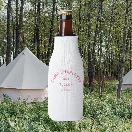 キャンプテーマバチェロレッテピンククレスト ボトルクーラー