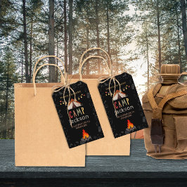 キャンプテーマパーティーのお土産タグ ギフトタグ