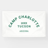 キャンプテーマフォレストグリーンキャンプクレストバチェロレッテ 横断幕 (横)