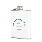 キャンプテーマフォレストグリーンクレストバチェロレッテ フラスク (左)