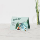 キャンプテーマ編集可能パーティーフードラベルテントサイン サンキューカード (正面)