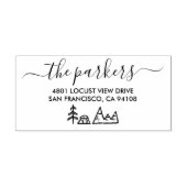 キャンプテーマ |ファミリー名署名差出人住所 ラバースタンプ (インプリント)