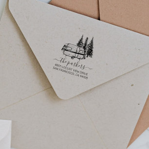 キャンプテーマ  ファミリー名署名差出人住所 ラバースタンプ